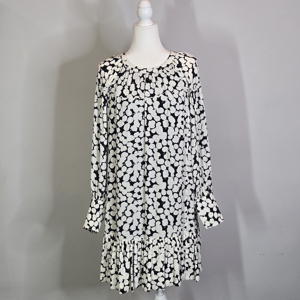 Proenza Schouler Painted Dot Long Sleeve Tie Dress Size 4